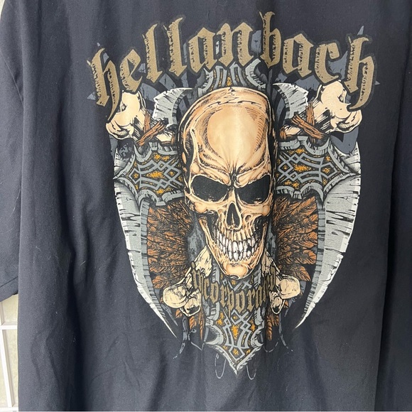 Dickies Men’s button up shirt Hellanback Incorporated size 3xl Black skull print - Picture 14 of 16